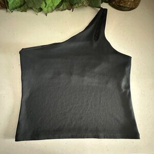 One-Shoulder Black Tank Top By Wet Seal Medium Size Trendy & Comfortable